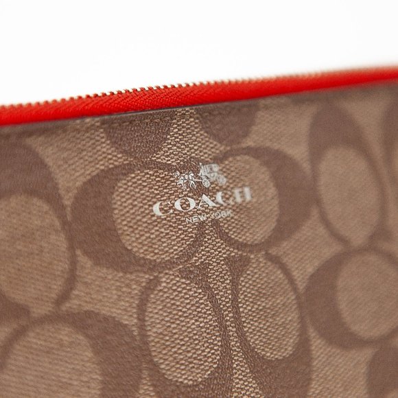 COACH Signature Double Corner Zip Wristlet - Picture 6 of 13